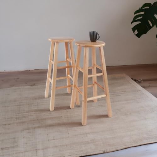 Ergode Wood Element Bar Stool Set - Elegant, Sturdy, 220lb Capacity