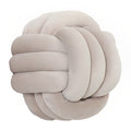 Knot Pillow Ball Round Cushion Pillows, Children Room Decoration Plush Toys Calming Stress Relief Toy (Light gray,8.5in/22cm)