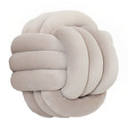 Knot Pillow Ball Round Cushion Pillows, Children Room Decoration Plush Toys Calming Stress Relief Toy (Light gray,8.5in/22cm)