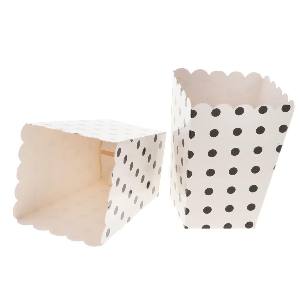 SHOPORA 12 Pieces Dot Popcorn Boxes Snack Buckets Childrebn Birthday Party Bags | Home & Garden | Greeting Cards & Party Supply 
