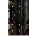 GREENWISH String Curtains Black Beads Curtains Doorway Tassel Curtain Thread Fringe Crystal Door String Curtain Beads Window Pan