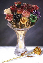 Allmygold 11'' 24K Gold Dipped Real Rose (Black)