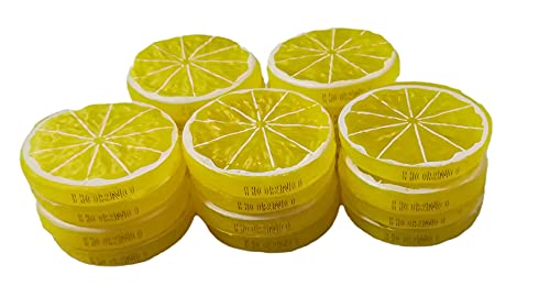 20Pcs Fake Fruit Home House Kitchen Party Decoration Faux Fruit Props(Simulation Yellow Lemon Slices)