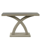 Steve Silver Jocelyn Grey Decorative Base and Double Edge Top, Constructed from Hardwood Solids and Mango Veneers Sofa Table, 48 x 18 x 30