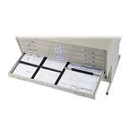 Safco Products Flat File for 42" W x 30" D Documents, 5-Drawer (Additional Options Sold Separately), White