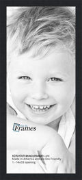 ArtToFrames 14x33 inch Black Picture Frame, 2WOMFRBW72079-14x33