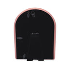 Isaac Jacobs 4X6 Vertical Pink Arc Resin Picture Frame With Gradient Design, Decorative Photo Frame, Tabletop & Wall Display, Ha