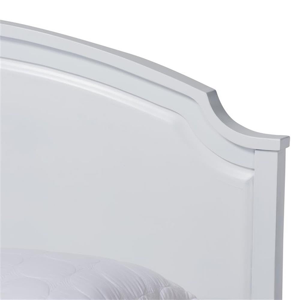 Baxton Studio Elise White Finished Wood Full Size Storage Platform Bed