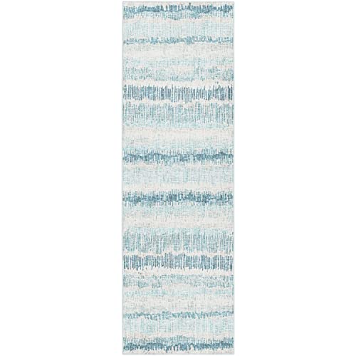 Winslow Wl4 Blue Transitional Rug Runner 2' 6" X 12'