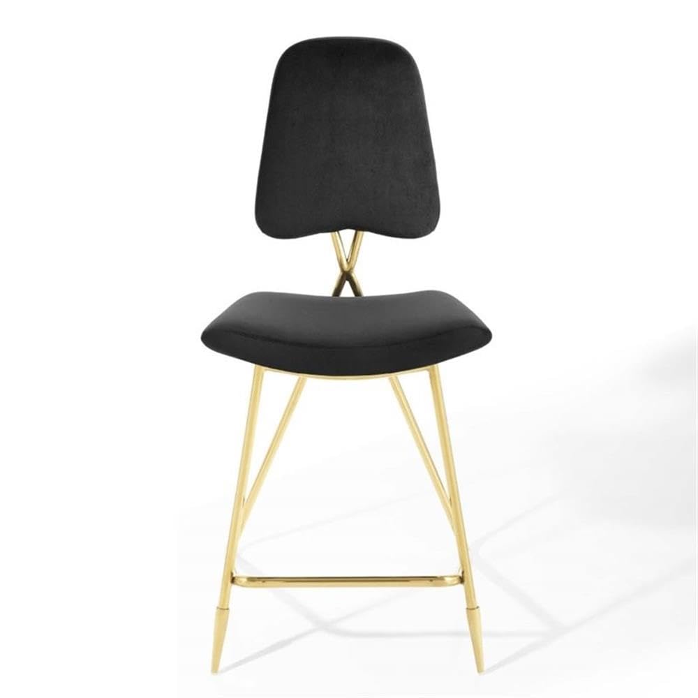 Modway Ponder Performance Velvet Counter Stool, Black