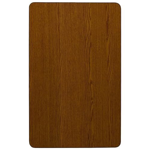 Flash Furniture Wren Mobile 30''W X 60''L Rectangular Oak Hp Laminate Activity Table - Height Adjustable Short Legs