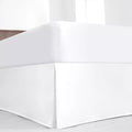 Luxury Pleated Twin Bed Skirt With Split Corners - 21 Inch Tailored Drop Easy Fit - Pleated Dust Ruffle - 100% Microfiber Soft,