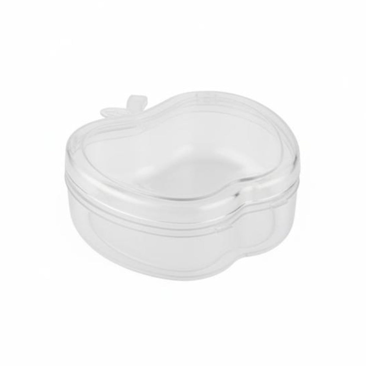 Enakshi 2 Pieces MultiPurpose AppleShaped Box Compact Transparent Abs Box Sturdy Mini Storage Container Stackable For Workbenc