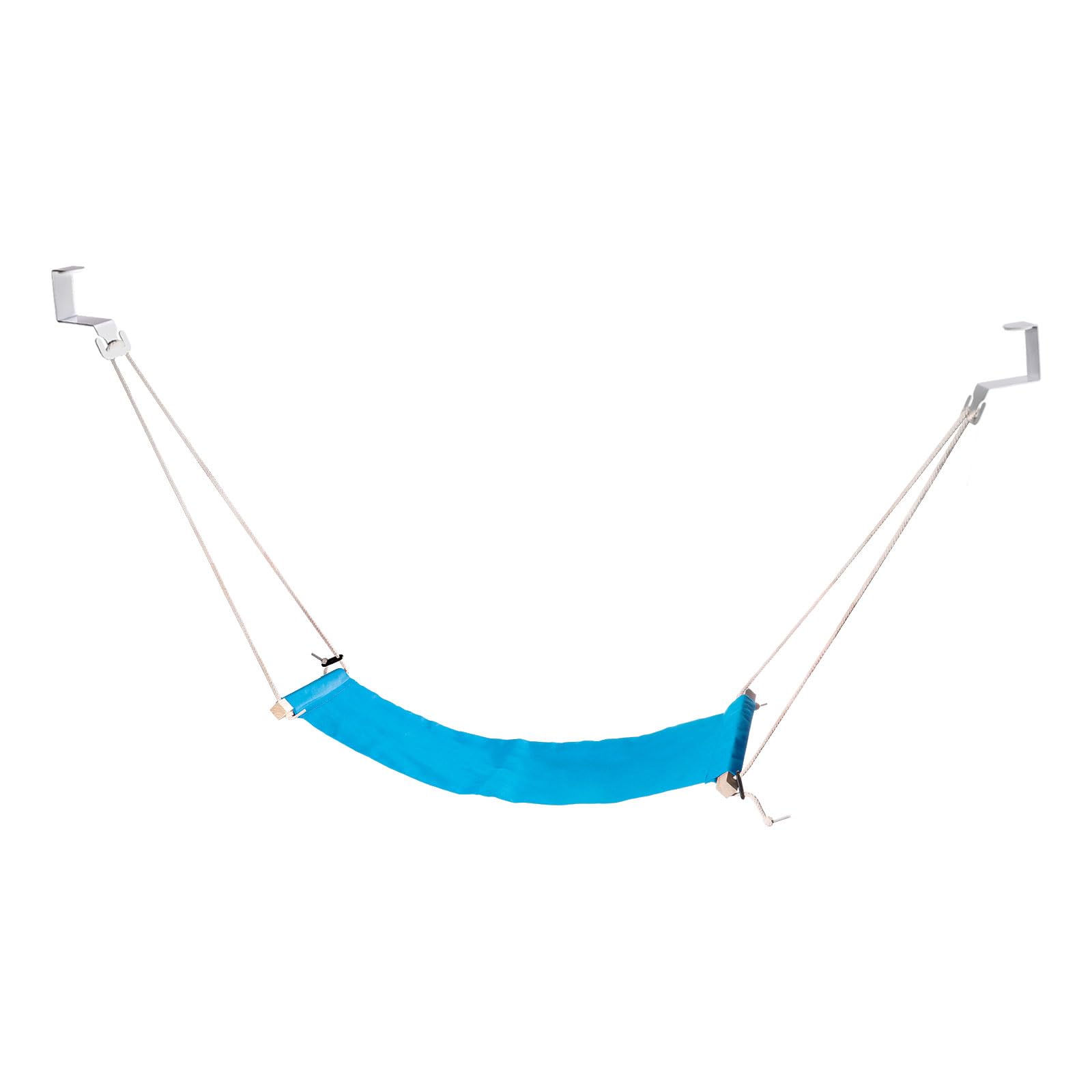 PATIKIL Foot Hammock Under Desk, Adjustable Foot Rest Sling with Hooks Portable Desk Footrest for Airplane Travel Home Office, B