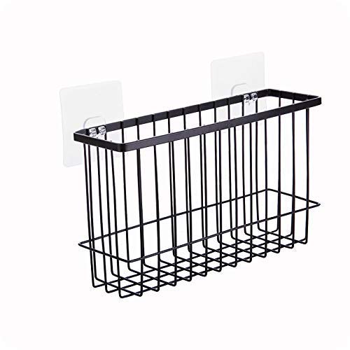 TORIOX SelfAdhesion Bathroom Iron Wire Basket Wall Mounted No Drilling Rustproof Strong Shower Caddy Kitchen Spice Bottles Stic