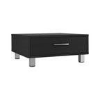 Athens Coffee Table, 1 Drawer, 4 Legs, Black