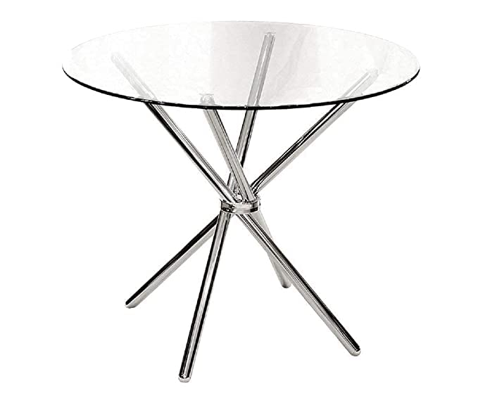 Gokoo Stainless Steel Contemporary Hydra Modular Dining Table With Cross Metal Stand Without Glass For Home Dining Room Cafeteri