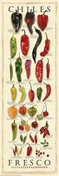 Picture Peddler Chiles Fresco by Ziegler & Keating Kitchen Cooking Print Poster 12x36
