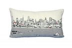 HomeRoots Cream 24' White Philadelphia Daylight Skyline Lumbar Decorative Pillow