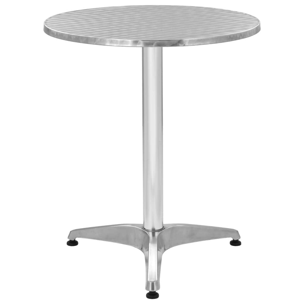 vidaXL 5 Piece Patio Dining Set Aluminum Silver