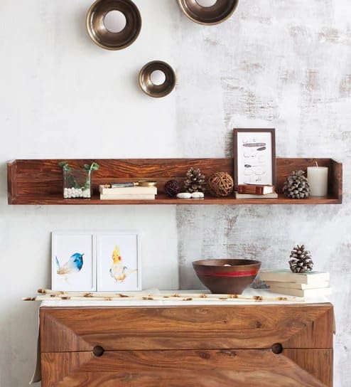 Carpentray  40 Inch Floating Shelf For Wall Natural Walnut Wood Wall Shelves Picture Ledge Display Shelf Hanging Wall Bookshelf