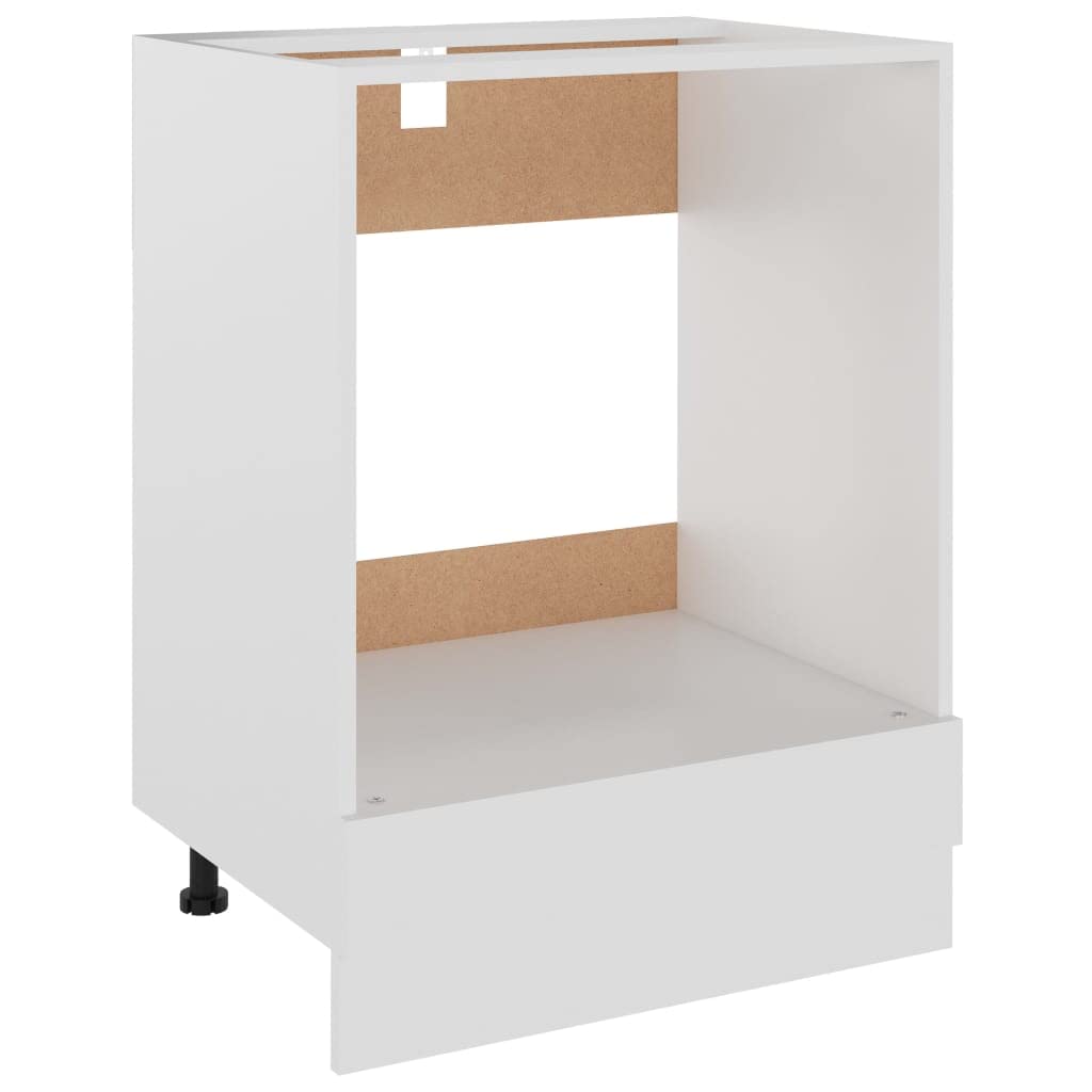 vidaXL Stove Cabinet Kitchen Cabinet Oven Cabinet Stove Cabinet Kitchen Furniture Oven White 60 x 46 x 81.5 cm Composite Wood