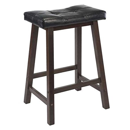Ergode Harrington Drop Leaf High Table Set | Solid Wood | Walnut Finish | 39.37' W x 31.5' D x 36.22' H | Includes 2 Stools | Fully Assembled (94346-VV)