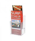Source One Llc 4-Inch Wide 2 Tier Trifold Brochure Holder, Clea (6 Pack)