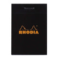 Rhodia Head Stapled Pad, No10 A8, Square Ruling - Black