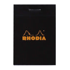Rhodia Head Stapled Pad, No10 A8, Square Ruling - Black