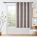 Jinchan 75% Blackout Curtain 63 Inch Length Taupe Curtain For Bedroom Living Room Curtain 1 Panel Texture Curtain Grommet Top Window Drape 72 Inches Wide By 63 Inches Long