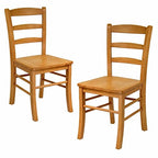 Ergode Shaker-Style Dining Table Set | Solid Wood | Light Oak Finish | 29.5' Square Table | 2 Chairs | Easy Assembly | Complements Various Decor Styles