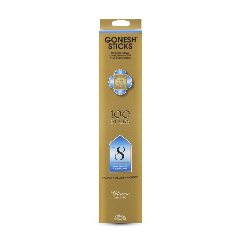 Gonesh -   Classic Collection -   Non-Toxic 10 Slow Burn Light Fruit & Floral Aromatic Sticks - No. 8-100 Pack