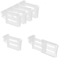 Vroxy 4 Pcs Shelf Divider Telescopic Expandable Fridge Drawers Storage Partition Clips Storage Organiser Space Dividing Bottle F