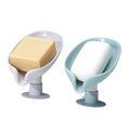 TRIODHRISHNIT Leaf Shape SelfDraining Soap Dish Holder with Suction Cup | Wall Mounted Soap Case for Bathroom, Kitchen & Wash B