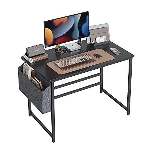 Cubiker Computer Desk, Home Office Writing Study Desk, Modern Simple Style Laptop Table With Storage Bag (32 Inch, Black)