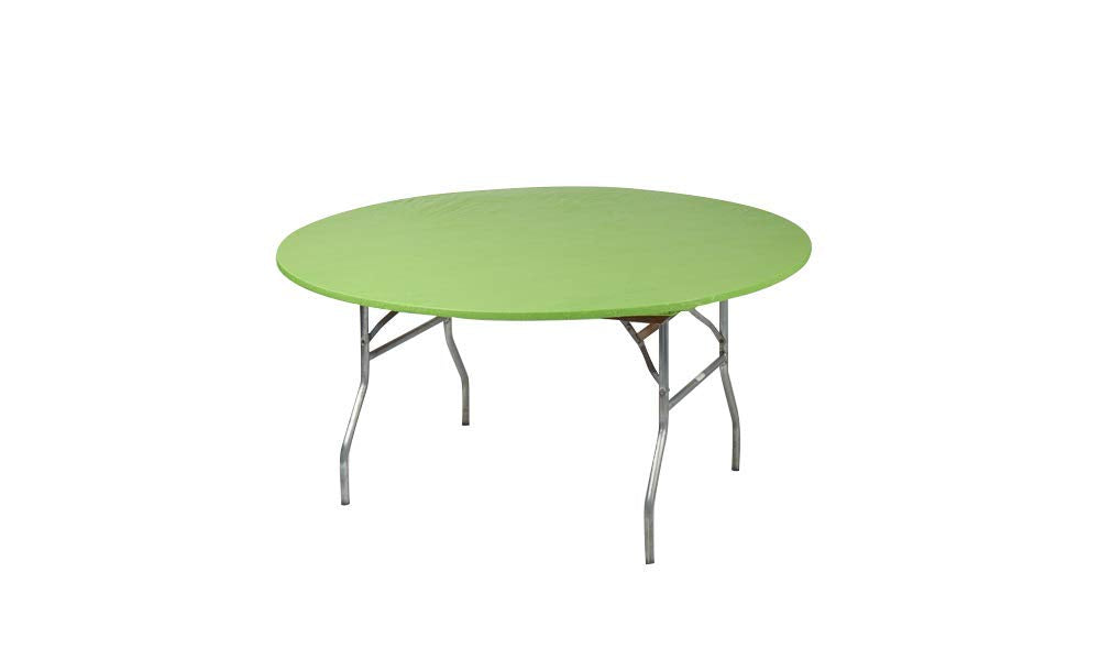 Kwik-Covers 60' Round Fitted Plastic Table Covers, 5 Pack (Lime Green)