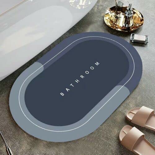 Bathroom Mat Quick Dry Anti Slip Rubber Bathroom/Shower/Bath/Floor/Door/Kitchen Mat Rugs Washable Water Absorbent Soak Carpet fo