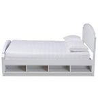 Baxton Studio Elise White Finished Wood Full Size Storage Platform Bed