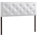 Baxton Studio Baltimore Modern and Contemporary King White Faux Leather Upholstered Headboard