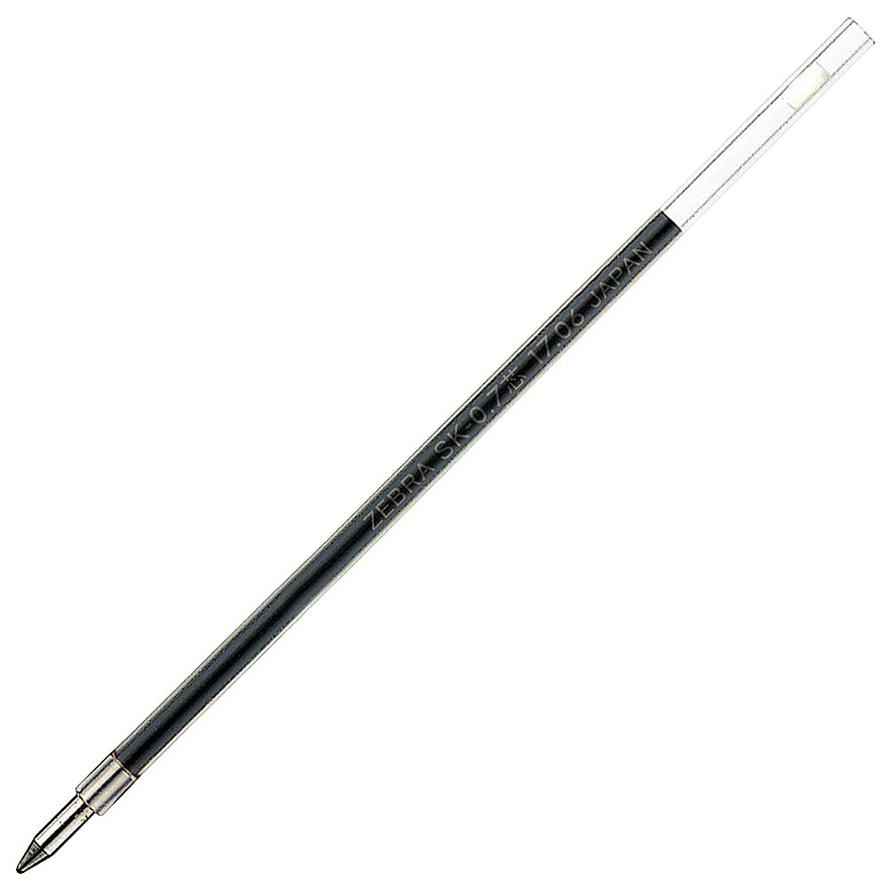 Zebra B-Br-6A-Sk-Bk Rollerball Pen Refill, Clip-On Sk-0.7 Lead, Black, 10 Count