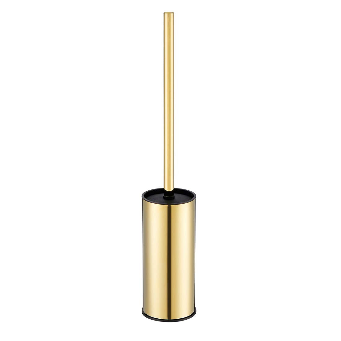 BGL Toilet Brush Holder Gold, Stainless Steel 304 Gold Round Freestanding Toilet Bowl Brush and Holder for Bathroom