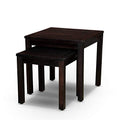 DTY Outdoor Living Longs Peak 2-Piece Eucalyptus Nesting Tables Set - Espresso Finish
