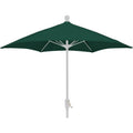FiberBuilt Umbrellas Patio Umbrella, 7.5 Foot Forest Green Canopy and White Pole