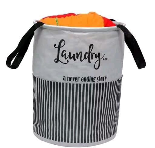 DESTINY ENT Laundry Bag/Laundry Basket/Clothes Storage Box/Storage Basket/Storage Bag, 45L (Grey)
