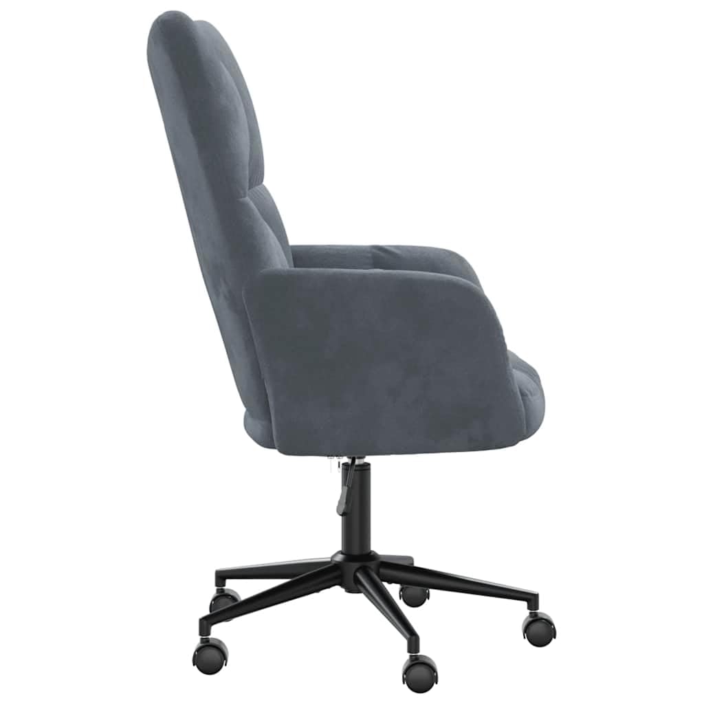 vidaXL Recliner Chair with Wheels, Height-Adjustable, Rotatable, TV Chair, Upholstered Chair, Relaxing Chair, Wing Chair, Living Room, Dark Grey, Velvet