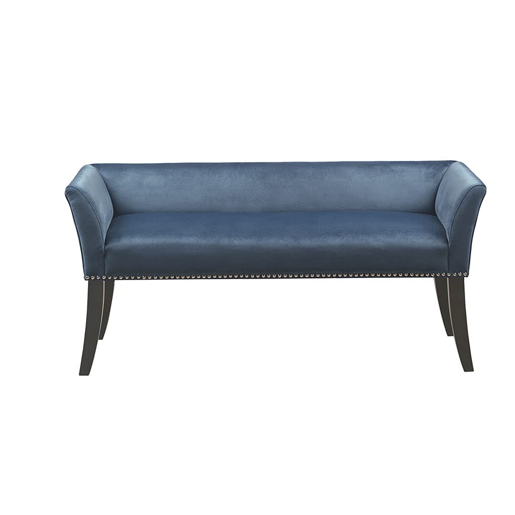 Madison Park Accent Bench for Living Room, Plush Upholstered, Nailhead Trim, & Padded Seat Entryway Bench Small, Bedroom Furnitu