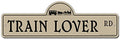 Train Lover Street Sign | Indoor/Outdoor | Funny Home D  Cor For Garages, Living Rooms, Bedroom, Offices | Signmission Personali