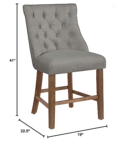 Best Quality Furniture D45-Chc2 Counter Height Chairs, Gray