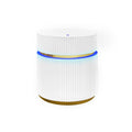 Tavita 19.5 Round White Side Table with Glass Top and LED Lights